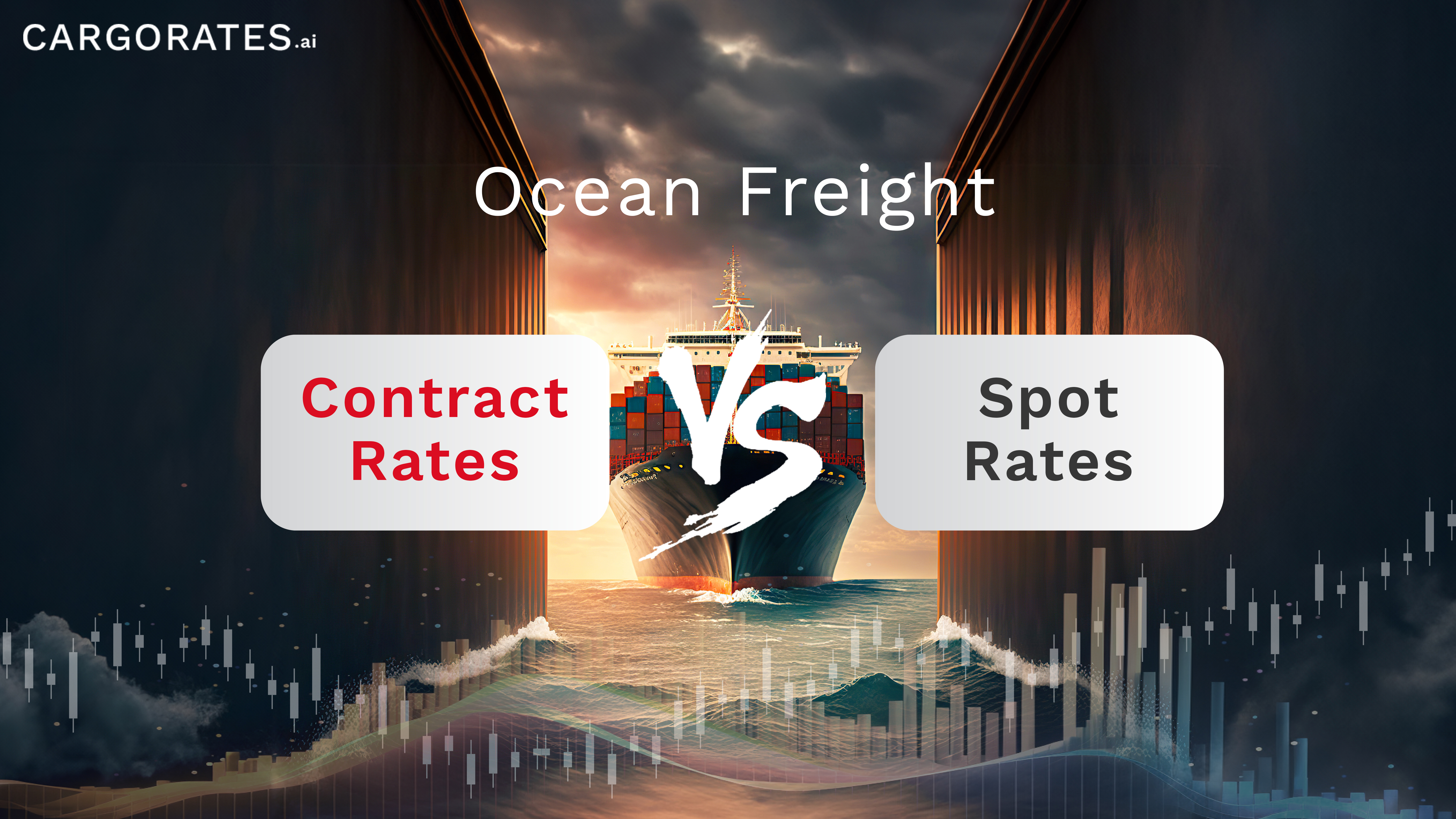 Ocean freight contract rates vs spot rates comparison for shippers