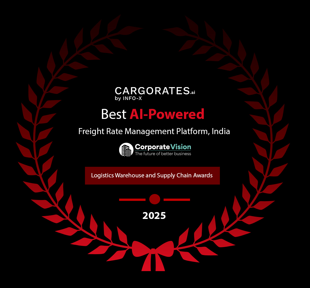 Best AI-powered freight rate management platform award 2025 by Corporate Vision for cargorates.ai