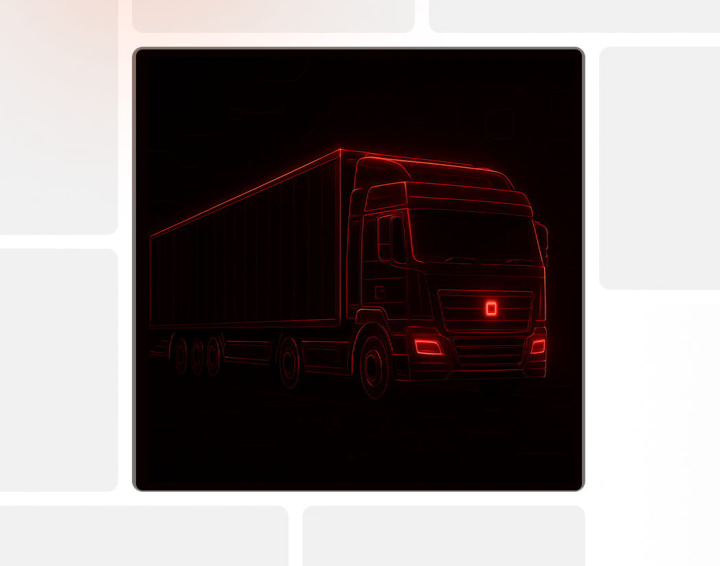 Illustration of a truck representing Cargorates.ai’s domestic trucking rate automation and quoting system.