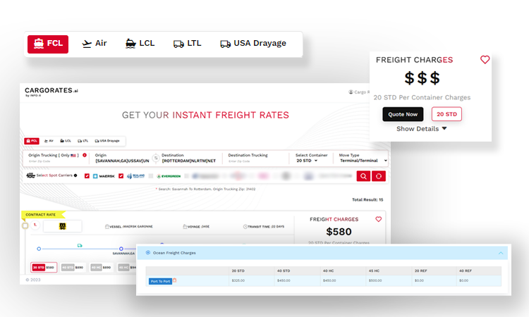 spot rate ocean freight